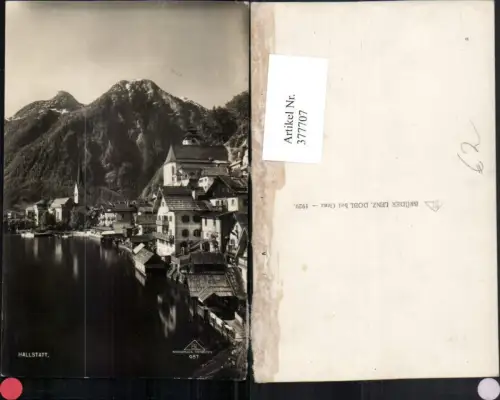 377707,Hallstatt Teilansicht m. Kirche Bergkulisse