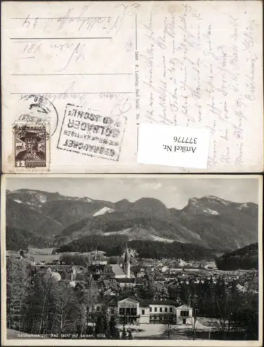 377776,Bad Ischl Teilansicht m. Kaiservilla Bergkulisse