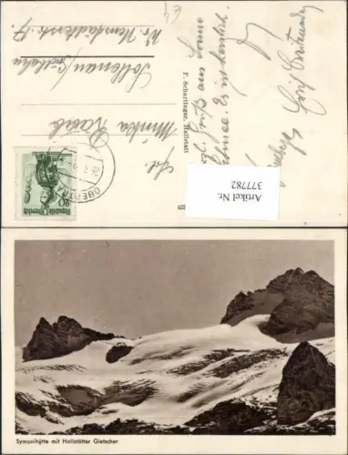 377782,Symonihütte Berghütte b. Hallstatt m. Hallstätter Gletscher