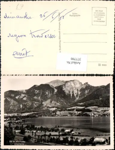 377790,St. Wolfgang Teilansicht m. Schafberg Bergkulisse