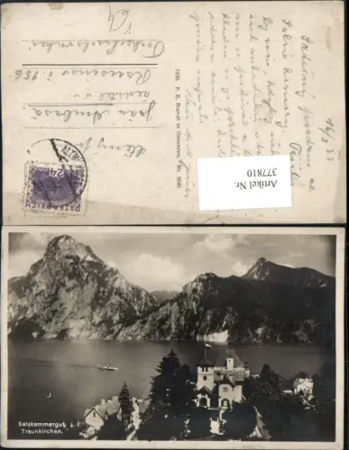 377810,Traunkirchen Teilansicht Bergkulisse pub F. E. Brandt 5040