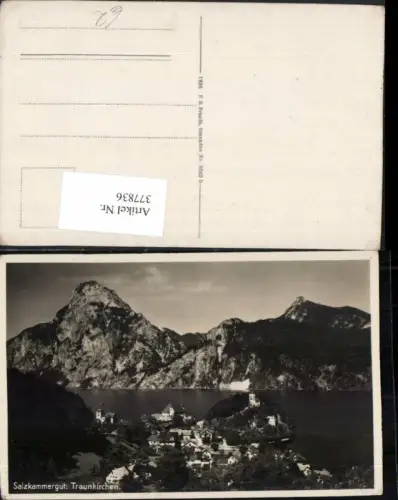 377836,Traunkirchen Totale m. Traunstein Bergkulisse pub F. E. Brandt 5042b