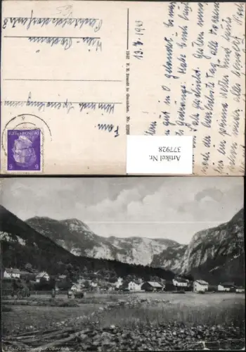 377928,Obertraun Teilansicht Bergkulisse pub F. E. Brandt 2euro288