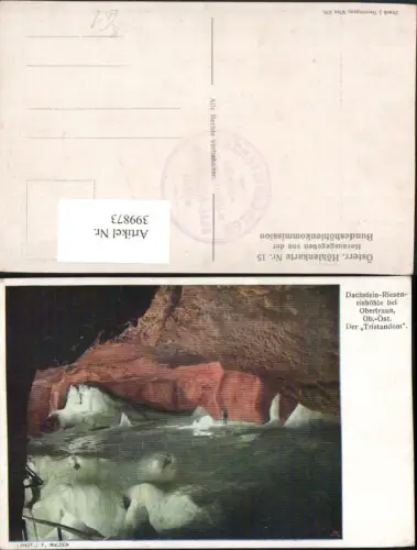 399873,Künstler AK Dachstein-Rieseneishöhle b. Obertraun Tristandom