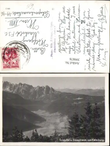 399878,Gosautal u. Gosaukamm vom Kalmberg b. Bad Goisern Bergkulisse