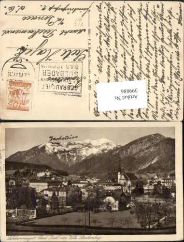 399886,Bad Ischl Teilansicht von Villa Starhemberg Bergkulisse pub F. E. Brandt 053