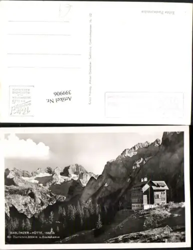 399906,Gablonzer-Hütte Berghütte b. Gosau m. Dachstein Bergkulisse