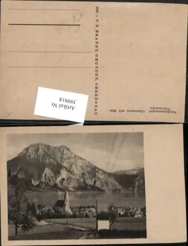 399918,Altmünster Teilansicht Kirche m. Traunstein pub F. E. Brandt 5036