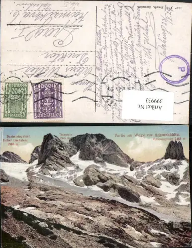 399933,Partie am Wege zur Adamekhütte b. Gosau Bergkulisse pub F. E. Brandt 868