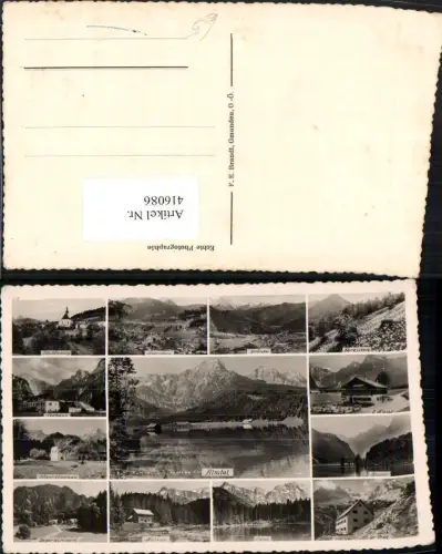 416086,Grünau im Almtal Totale Seehaus Almsee Ödsee Hetzau Mehrbildkarte pub F. E. Brandt