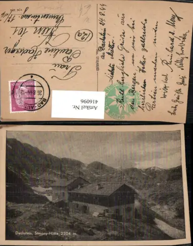 416096,Dachstein Simony-Hütte Berghütte b. Hallstatt Bergkulisse