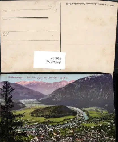 416107,Bad Ischl Totale geg. Dachstein Bergkulisse pub F. E. Brandt 682