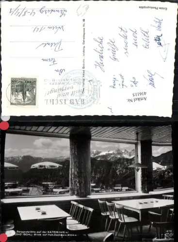 416115,Berggaststätte auf der Katrin b. Bad Ischl Terrasse Bergkulisse pub Cosy 679