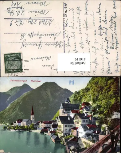 416119,Hallstatt Teilansicht Kirchen Bergkulisse pub F. E. Brandt 112