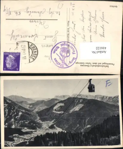 416122,Seilbahn Ebensee Feuerkogel m. Toten Gebirge Bergkulisse