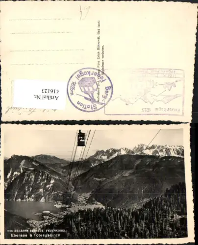 416123,Seilbahn Ebensee Feuerkogel m. Totesgebirge Bergkulisse