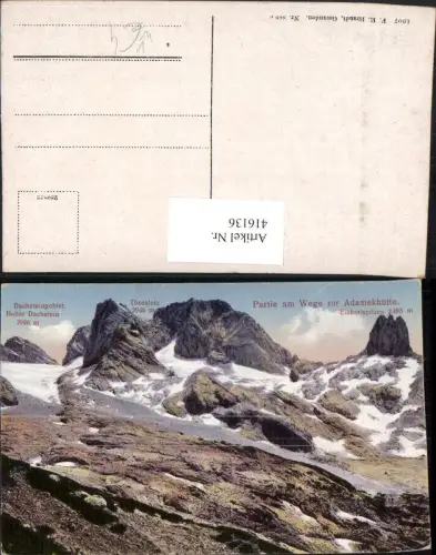 416136,Am Weg zur Adamekhütte b. Gosau Bergkulisse pub F. E. Brandt 868c