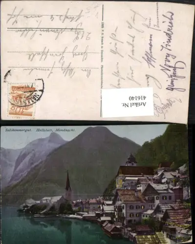 416140,Hallstatt Teilansicht Kirchen Bergkulisse pub F. E. Brandt 764