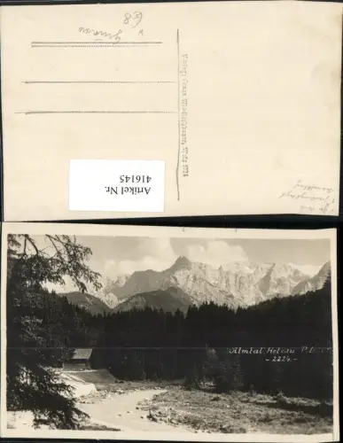 416145,Almtal Hetzau b. Grünau m. Polster Bergkulisse