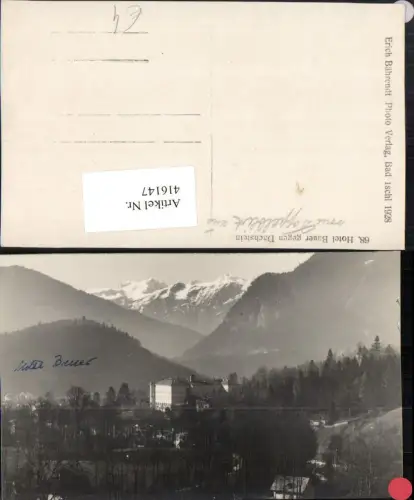 416147,Hotel Bauer geg. Dachstein vom Doppelblick b. Bad Ischl Bergkulisse