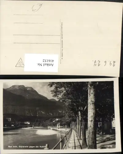 416152,Bad Ischl Esplanade Fluss geg. Katrin Bergkulisse