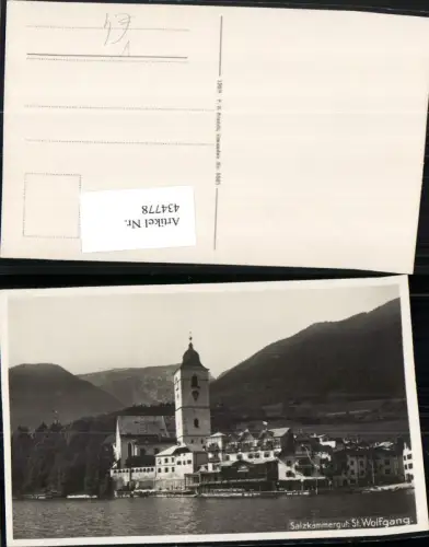 434778,St. Wolfgang Teilansicht Kirche Hotel weißes Rössl pub F. E. Brandt 5521