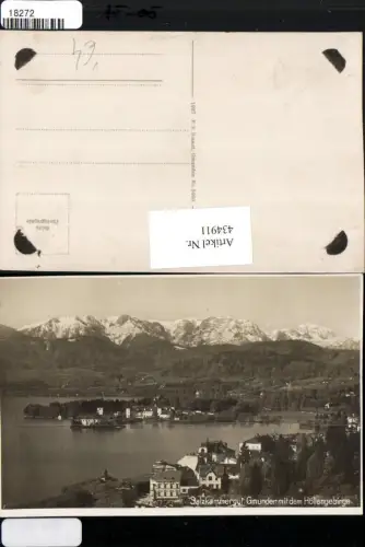 434911,Gmunden Teilansicht m. Höllengebirge Bergkulisse pub F. E. Brandt 5000
