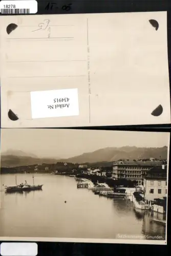 434915,Gmunden Teilansicht Dampfer pub F. E. Brandt 4537