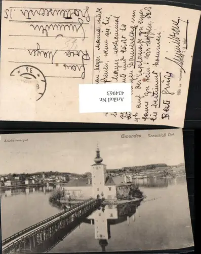 434963,Gmunden Teilansicht Schloss Ort Orth pub F. E. Brandt 1505