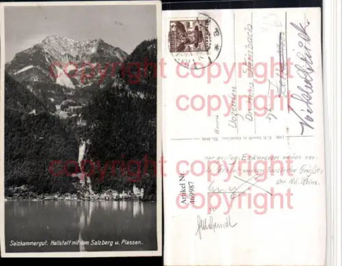 469987,Hallstatt Totale m. Salzberg u. Plassen Bergkulisse pub F. E. Brandt 4589