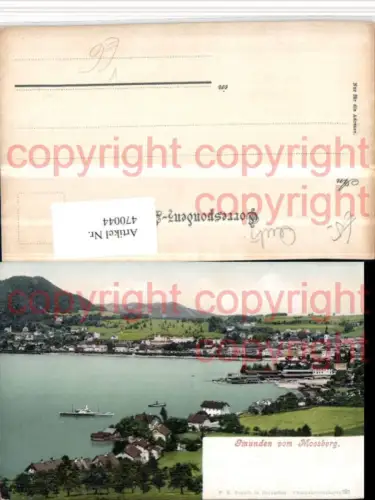 470044,Gmunden Totale vom Moosberg pub F. E. Brandt 181