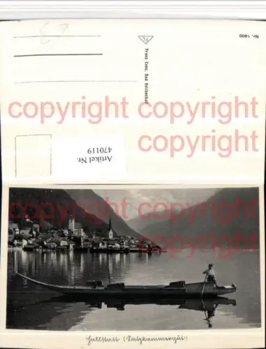 470119,Hallstatt am See Teilansicht Zille Boot