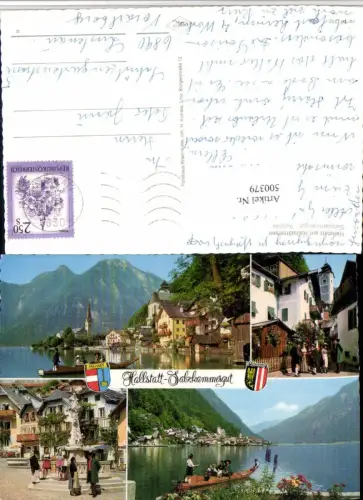 500379,Hallstatt am See Teilansicht Brunnen Zille Mehrbildkarte