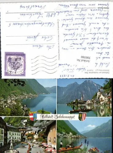 500380,Hallstatt am See Totale Zille Marktplatz Mehrbildkarte