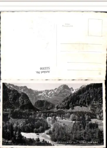 522350,Almtal b. Grünau Jagersimmerl m. Totem Gebirge Bergkulisse