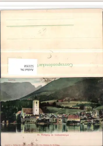 522358,St. Wolfgang Totale Kirche geg. Schafberg