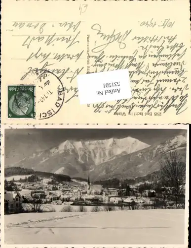 531501,seltene Foto-AK Bad Ischl im Winter pub Bährendt 2315