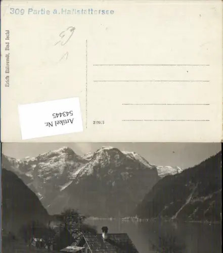 543445,tolle Foto-AK Hallstatt Hallstättersee pub Bährendt 309