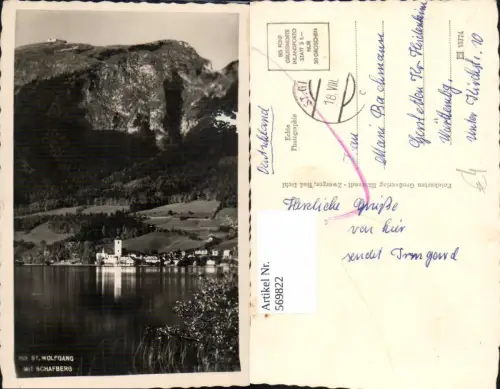 569822,Foto Ak St Wolfgang a. Wolfgangsee m. Schafberg