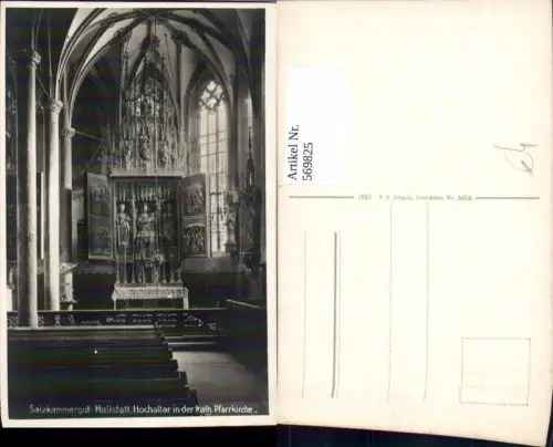 569825,Hallstatt Hochaltar i. d. Pfarrkirche Salzkammergut
