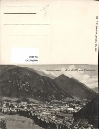 569840,Bad Ischl v. Wildenstein Salzkammergut pub F. E. Brandt 4562