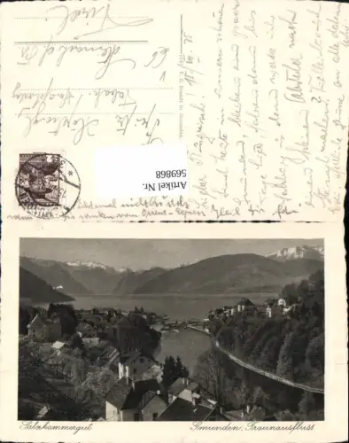 569868,Gmunden Traunausfluß Salzkammergut pub F. E. Brandt 7008