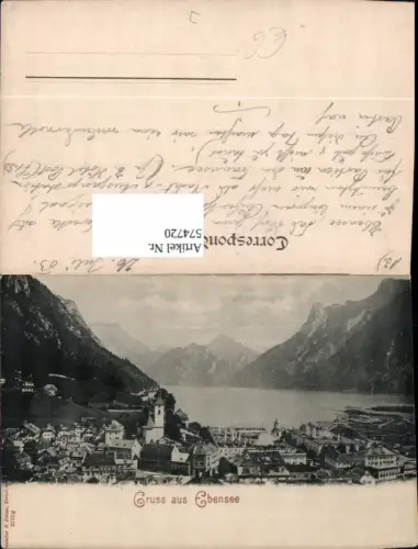 574720,Litho Ebensee am Traunsee