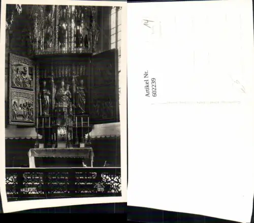 602239,Foto Ak Hallstatt Kirche Innen Altar