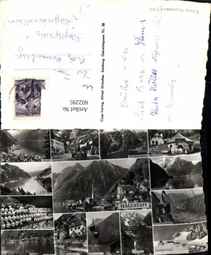 602295,Mehrbild Ak Hallstatt Salzberg Marktplatz Am See Schiff Dampfer