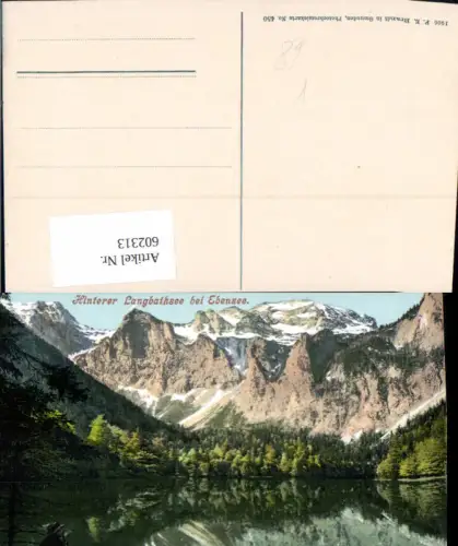 602313,Hinterer Langbathsee b. Ebensee Mann Rauchen Pfeife a. Ufer pub F. E. Brandt 450