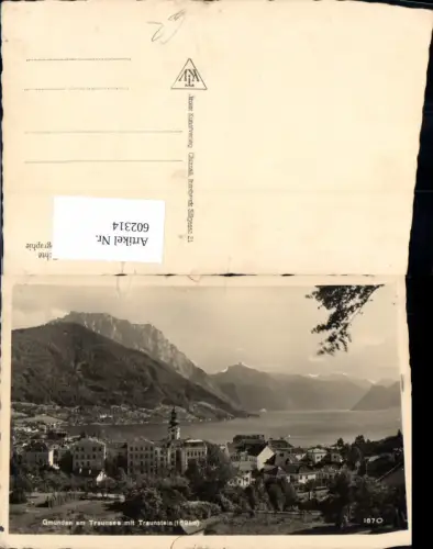 602314,Foto Ak Gmunden a. Traunsee m. Traunstein