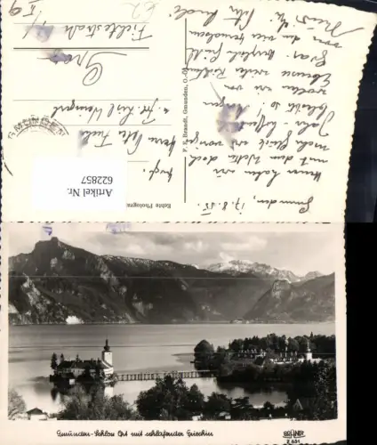 622857,Foto Ak Gmunden Schloss Ort m. Schlafender Griechin pub Brandt Z 631