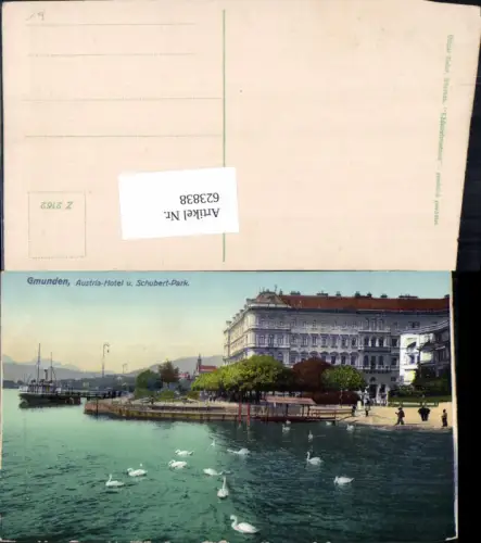 623838,Gmunden am Traunsee Austria Hotel Schubert Park pub Zieher Z 2162