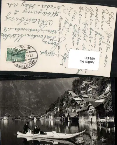 661436,Foto Ak Hallstatt Zille Boot Tracht